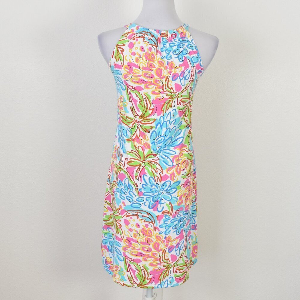 Barbara Gerwit Floral Nylon Halter Keyhole Dress - S - Picture 5 of 8